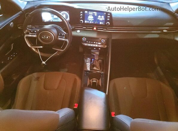 KMHLS4AG3NU233084 2022 HYUNDAI ELANTRA Black Widok deski rozdzielczej