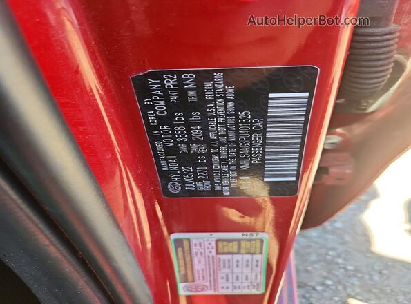 KMHLS4AG3PU401325 2023 HYUNDAI ELANTRA Red Engine compartment view