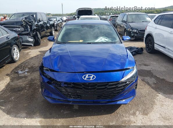 KMHLS4AG3PU481399 2023 HYUNDAI ELANTRA Blue Սարքավորումների վահանակի տեսք