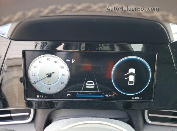 KMHLS4AG4NU367568 2022 HYUNDAI ELANTRA Gray ხელსაწყოთა პანელის ხედი