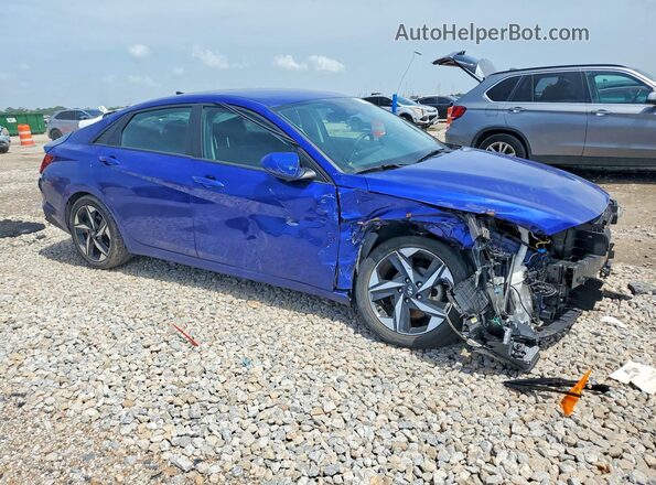 KMHLS4AG4PU439341 2023 HYUNDAI ELANTRA Blue Przód prawy