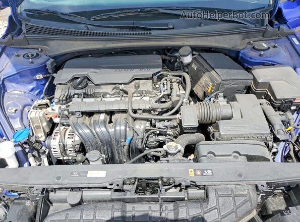KMHLS4AG4PU439341 2023 HYUNDAI ELANTRA Blue Widok wnętrza z tyłu