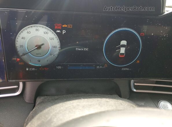 KMHLS4AG4PU439341 2023 HYUNDAI ELANTRA Blue Widok zestawu wskaźników