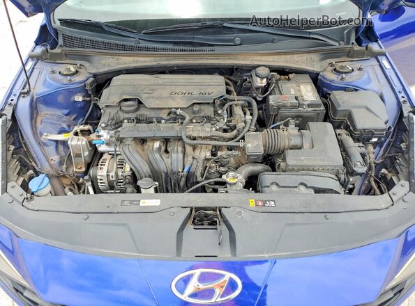 KMHLS4AG4PU445060 2023 HYUNDAI ELANTRA Blue Widok wnętrza z tyłu