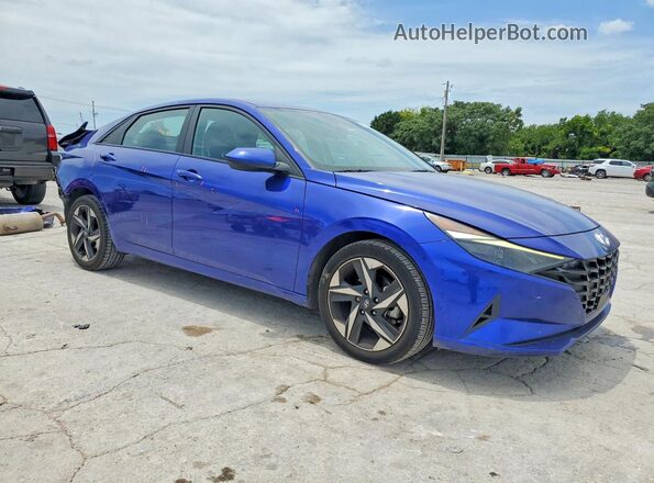 KMHLS4AG4PU445060 2023 HYUNDAI ELANTRA Blue Przód prawy