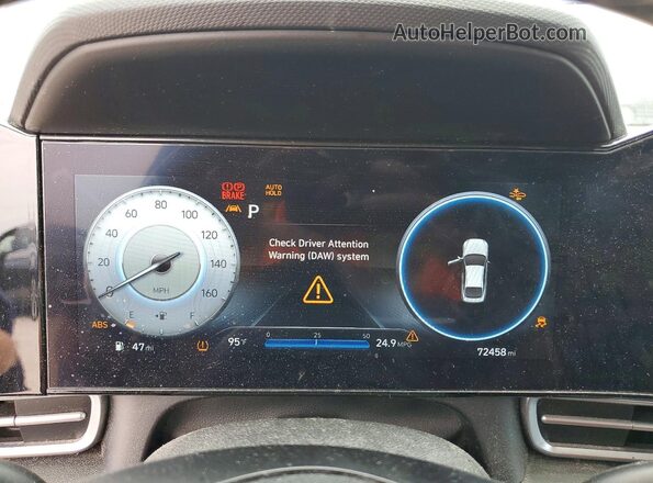 KMHLS4AG4PU445060 2023 HYUNDAI ELANTRA Blue Widok zestawu wskaźników