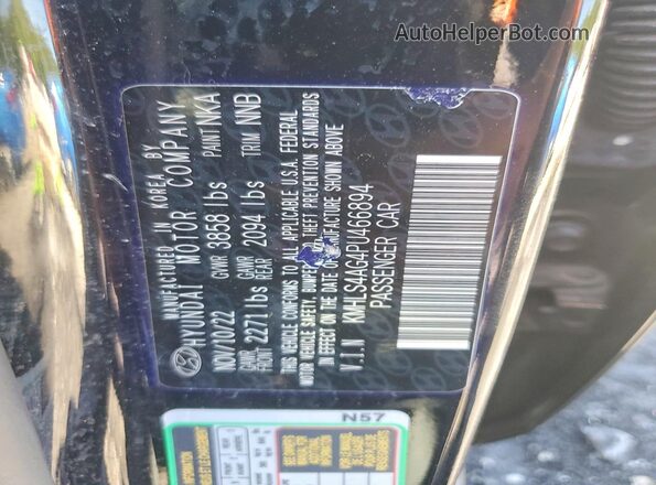 KMHLS4AG4PU466894 2023 HYUNDAI ELANTRA Black Вид підкапотного простору