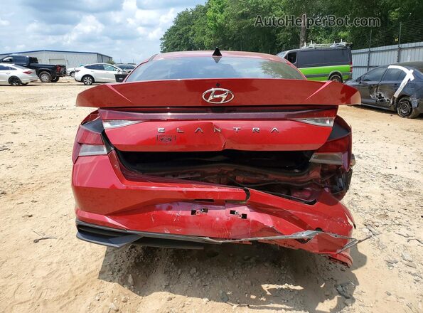 KMHLS4AG5MU211277 2021 HYUNDAI ELANTRA Red Հետևի տեսք