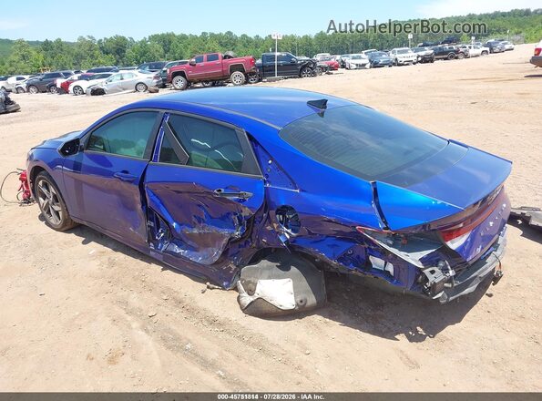 KMHLS4AG6PU487391 2023 HYUNDAI ELANTRA Blue Trasero izquierdo