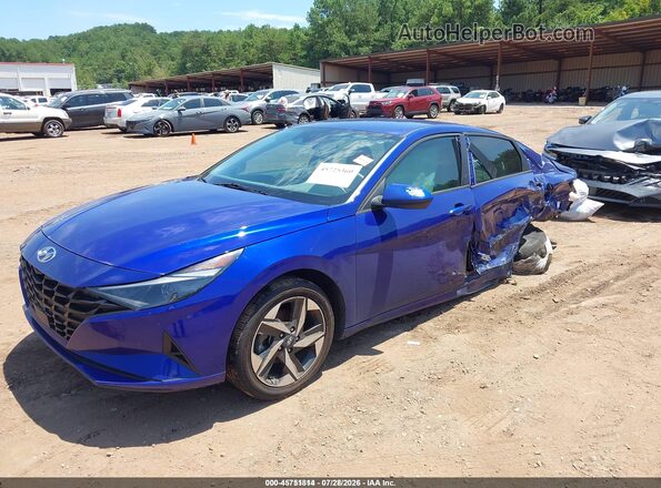KMHLS4AG6PU487391 2023 HYUNDAI ELANTRA Blue Vista tres cuartos delantera izquierda