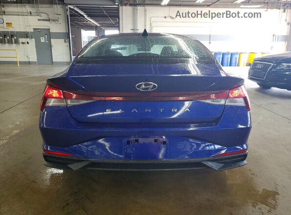 KMHLS4AG7MU187368 2021 HYUNDAI ELANTRA Синий Вид сзади