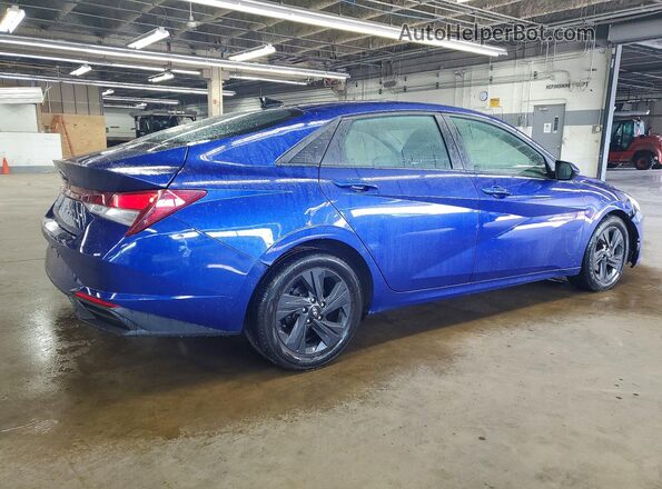 KMHLS4AG7MU187368 2021 HYUNDAI ELANTRA Синий Задняя правая четверть