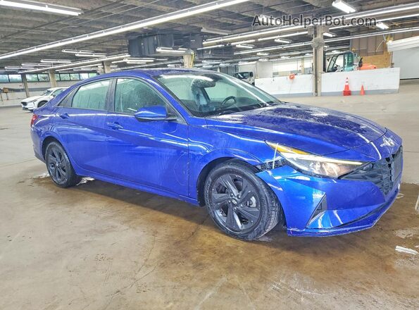 KMHLS4AG7MU187368 2021 HYUNDAI ELANTRA Синий Передняя правая четверть