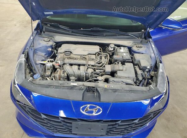 KMHLS4AG7MU187368 2021 HYUNDAI ELANTRA Синий Вид задней части салона