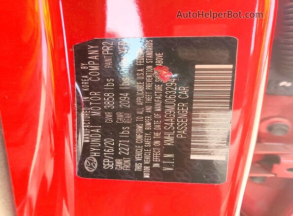KMHLS4AG9MU063294 2021 HYUNDAI ELANTRA Красный Вид подкапотного пространства