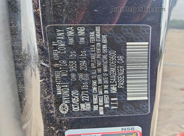 KMHLS4AG9MU069600 2021 HYUNDAI ELANTRA Черный Вид подкапотного пространства