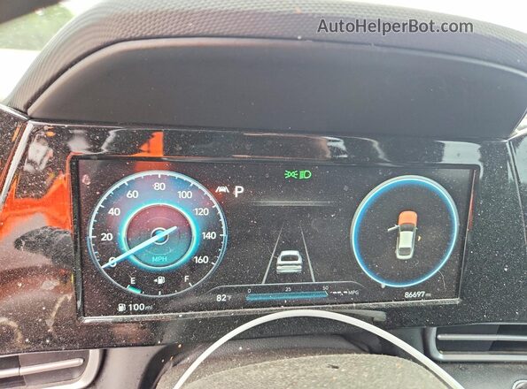 KMHLS4AG9MU069600 2021 HYUNDAI ELANTRA Черный Вид щитка приборов