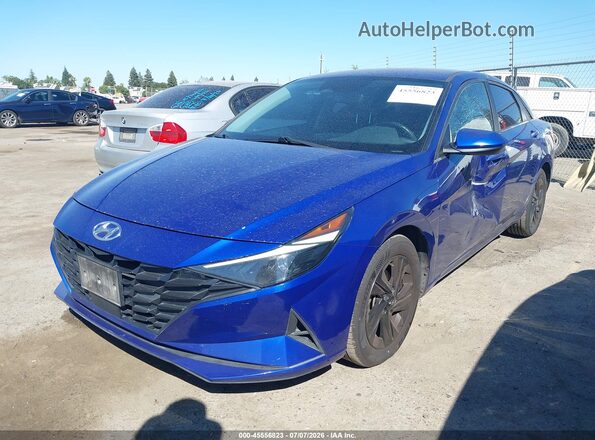 KMHLS4AG9MU184794 2021 HYUNDAI ELANTRA Blue Przód lewy