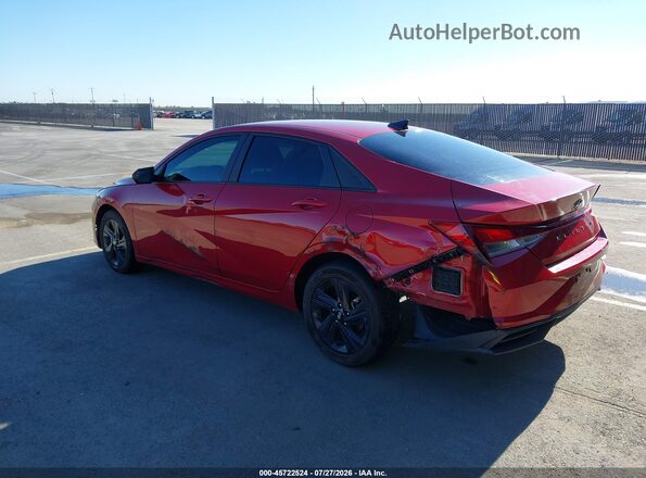 KMHLS4AG9NU337000 2022 HYUNDAI ELANTRA Red უკანა მარცხენა