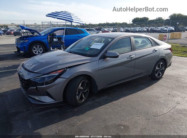 KMHLS4AG9PU452537 2023 HYUNDAI ELANTRA Gray წინა მარცხენა ხედი სამი მეოთხედიდან