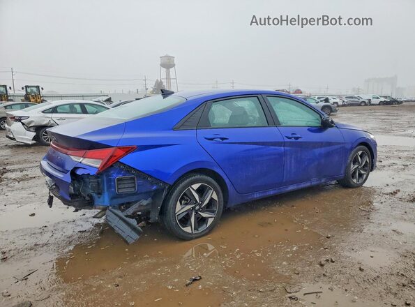 KMHLS4AG9PU565677 2023 HYUNDAI ELANTRA Blue უკანა მარჯვენა