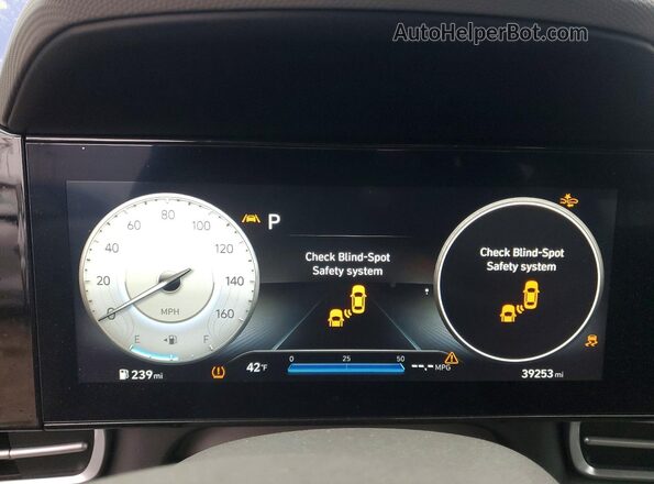 KMHLS4AG9PU565677 2023 HYUNDAI ELANTRA Blue ხელსაწყოთა პანელის ხედი