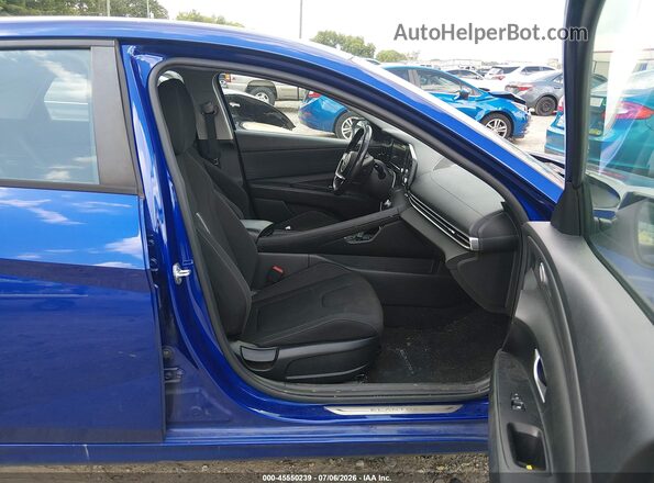 KMHLS4AGXMU193097 2021 HYUNDAI ELANTRA Blue Vista interior delantera