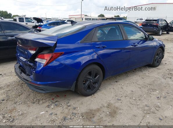 KMHLS4AGXMU193097 2021 HYUNDAI ELANTRA Blue Trasero derecho