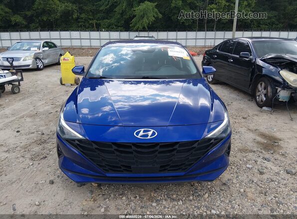 KMHLS4AGXMU193097 2021 HYUNDAI ELANTRA Blue Vista del cuadro de instrumentos