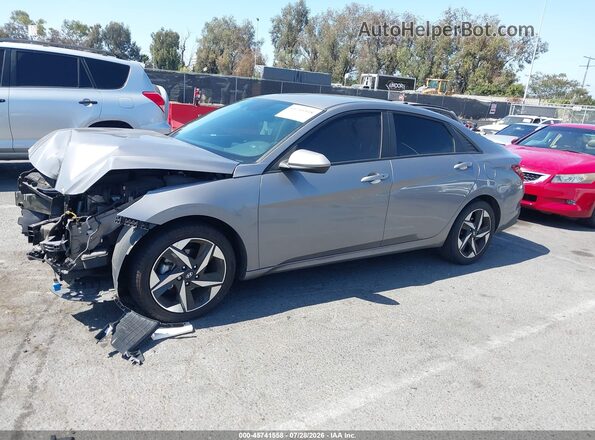 KMHLS4AGXPU474286 2023 HYUNDAI ELANTRA Gray წინა მარცხენა ხედი სამი მეოთხედიდან