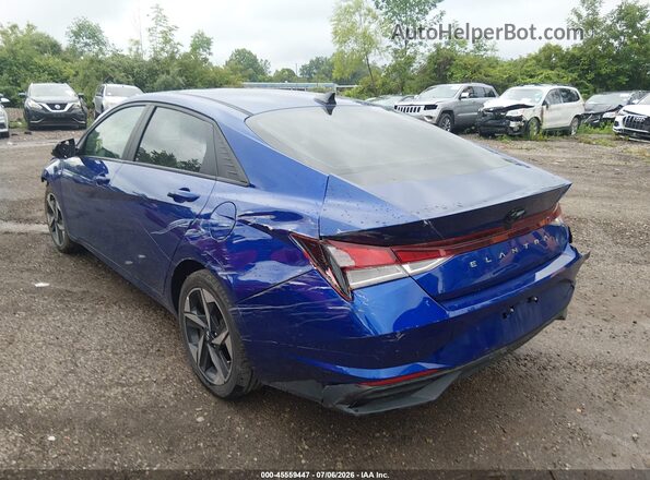 KMHLS4AGXPU477303 2023 HYUNDAI ELANTRA Blue Trasero izquierdo