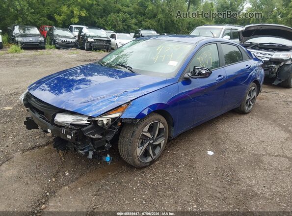 KMHLS4AGXPU477303 2023 HYUNDAI ELANTRA Blue Vista tres cuartos delantera izquierda