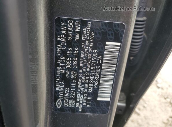 KMHLS4DG1RU715909 2024 HYUNDAI ELANTRA Gray VIN sticker view