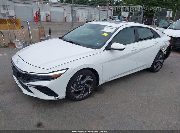 KMHLS4DG1SU862401 2025 HYUNDAI ELANTRA Белый Передняя левая четверть
