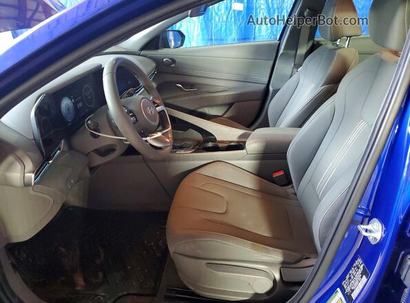 KMHLS4DG3RU707309 2024 HYUNDAI ELANTRA Синий Вид салона спереди