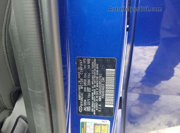 KMHLS4DG3SU852761 2025 HYUNDAI ELANTRA Blue Widok komory silnika