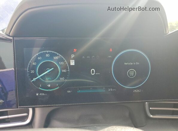 KMHLS4DG3SU852761 2025 HYUNDAI ELANTRA Blue Widok zestawu wskaźników