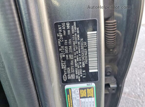 KMHLS4DG4SU889074 2025 HYUNDAI ELANTRA Gray Vista del compartimento del motor