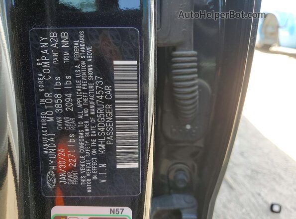 KMHLS4DG5RU745737 2024 HYUNDAI ELANTRA Black Vista del compartimento del motor