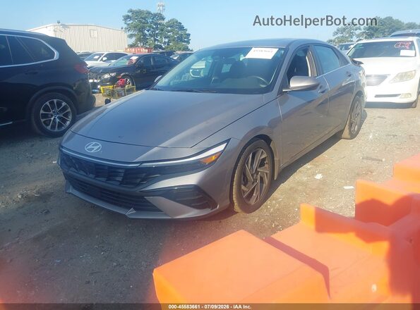 KMHLS4DG5SU000265 2025 HYUNDAI ELANTRA Gray წინა მარცხენა ხედი სამი მეოთხედიდან