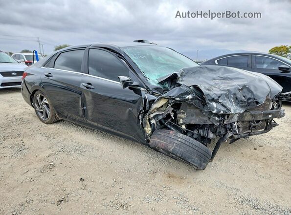 KMHLS4DG7RU653142 2024 HYUNDAI ELANTRA Черный Передняя правая четверть