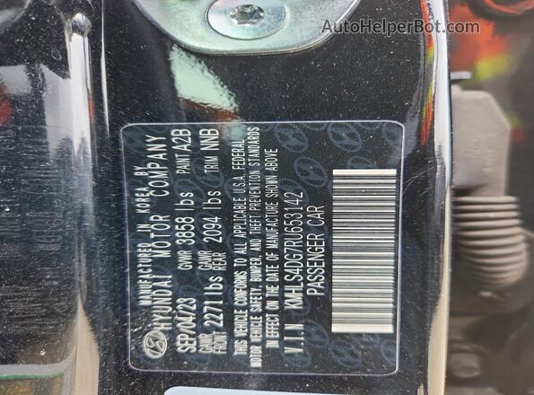 KMHLS4DG7RU653142 2024 HYUNDAI ELANTRA Черный Вид подкапотного пространства