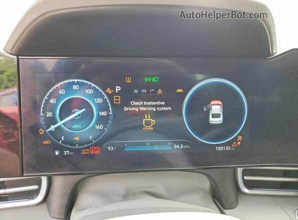 KMHLS4DG7RU733508 2024 HYUNDAI ELANTRA Красный Вид щитка приборов