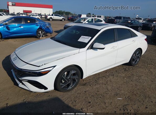 KMHLS4DG7RU838131 2024 HYUNDAI ELANTRA White Vista tres cuartos delantera izquierda