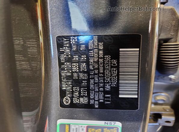 KMHLS4DG8RU653568 2024 HYUNDAI ELANTRA Gray Вид підкапотного простору
