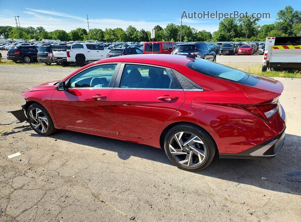 KMHLS4DG8SU975021 2025 HYUNDAI ELANTRA Red Trasero izquierdo