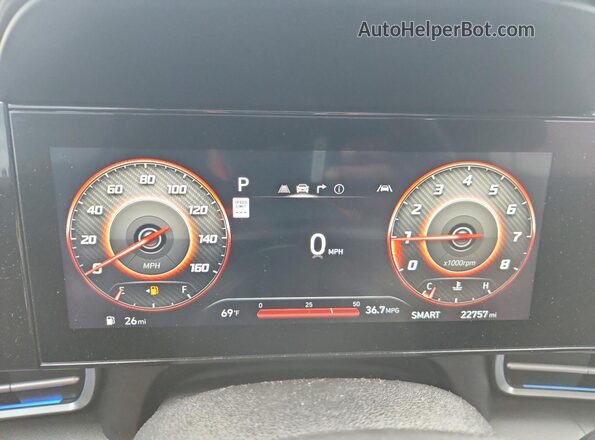 KMHLS4DG9RU828474 2024 HYUNDAI ELANTRA Gray Vista del cuadro de instrumentos