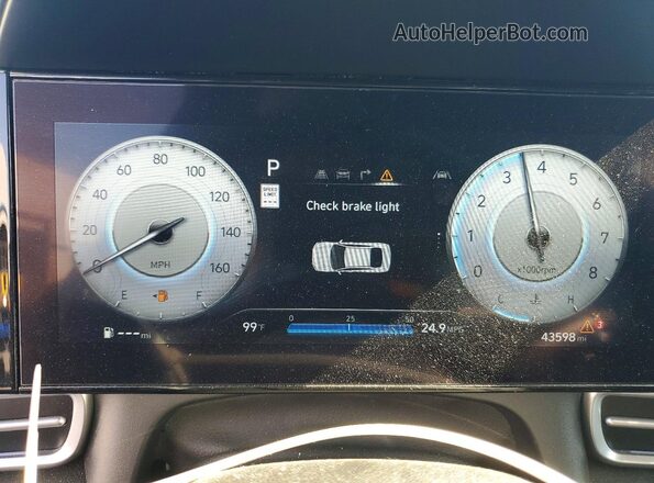 KMHLS4DG9SU888082 2025 HYUNDAI ELANTRA Red Вид щитка приладів