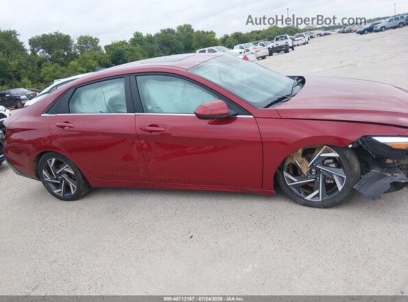 KMHLS4DG9SU934493 2025 HYUNDAI ELANTRA Red Rear interior view