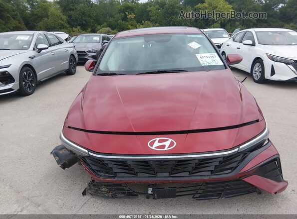 KMHLS4DG9SU934493 2025 HYUNDAI ELANTRA Red Instrument cluster view